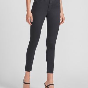 Express Mid Rise Black Super-soft Skinny Jeans